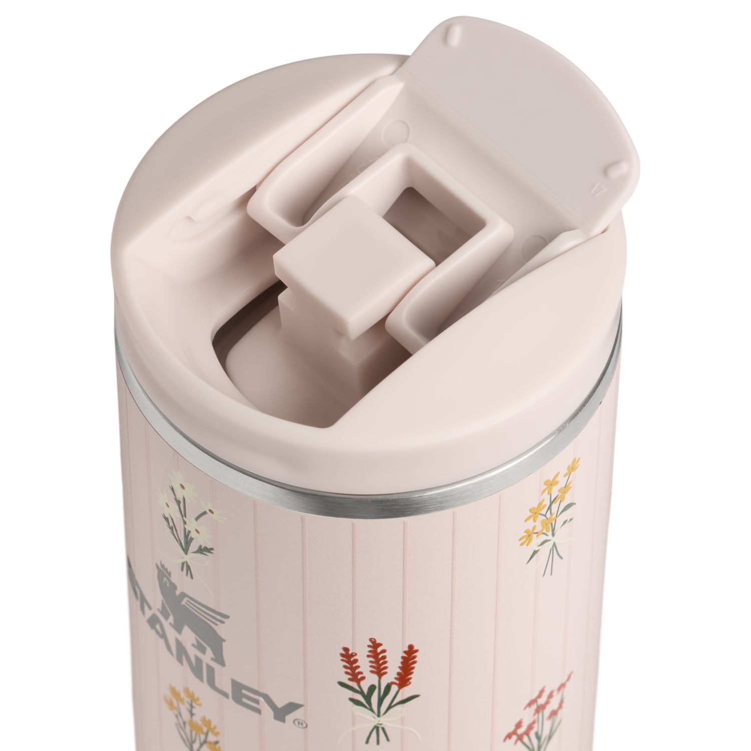 Stanley 1913 Bouquets トランジット フリップトップ真空断熱マグ 16oz （約0.47L） in Rose Quartz Bouquets | View 2