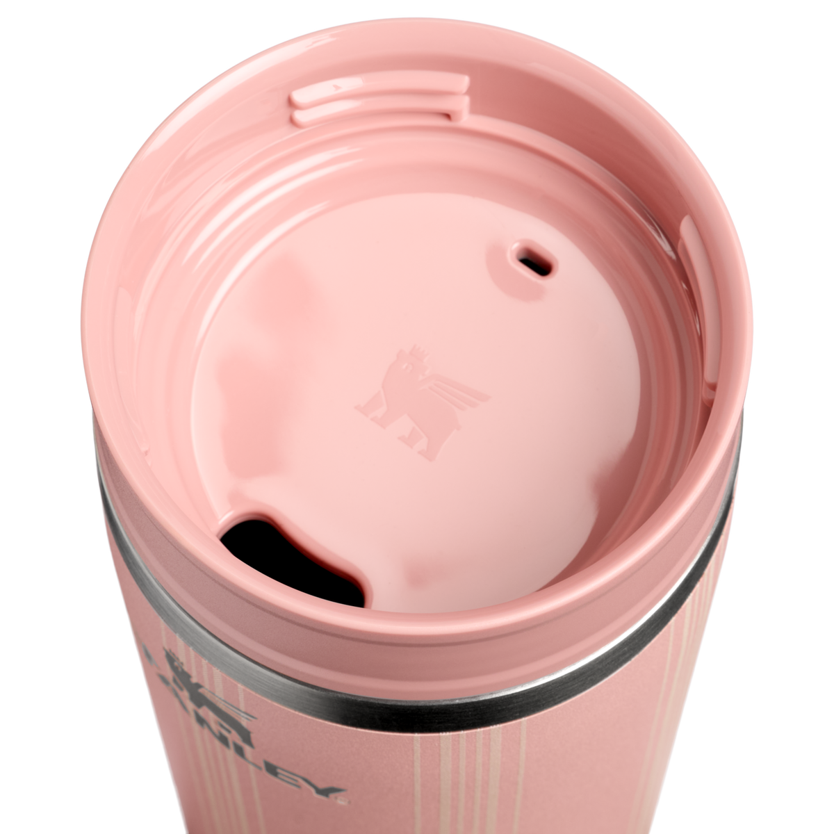 Stanley 1913 Picnic Collection カフェトゥーゴー トラベル 真空断熱マグ 12 oz（約0.35L） in Peach Rose Picnic Stripe | View 4